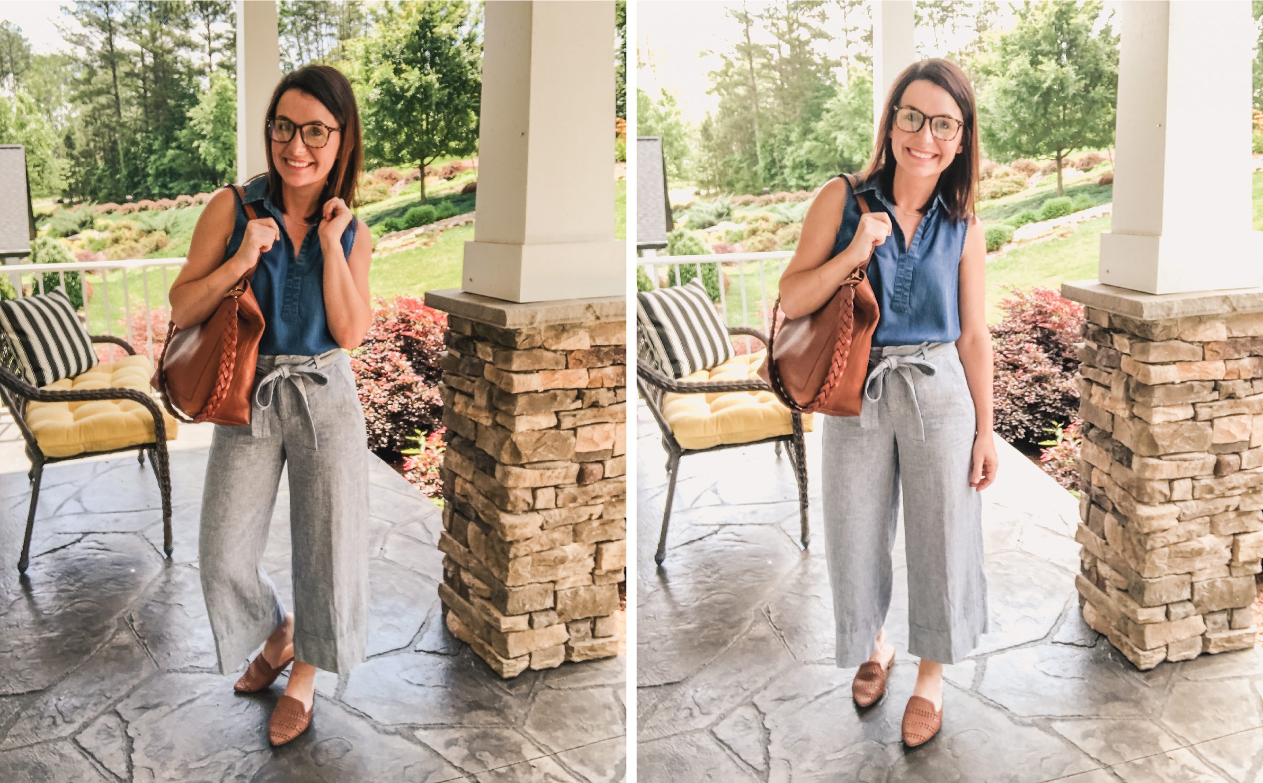 high waisted pants style, wide leg pants, fashion blogger