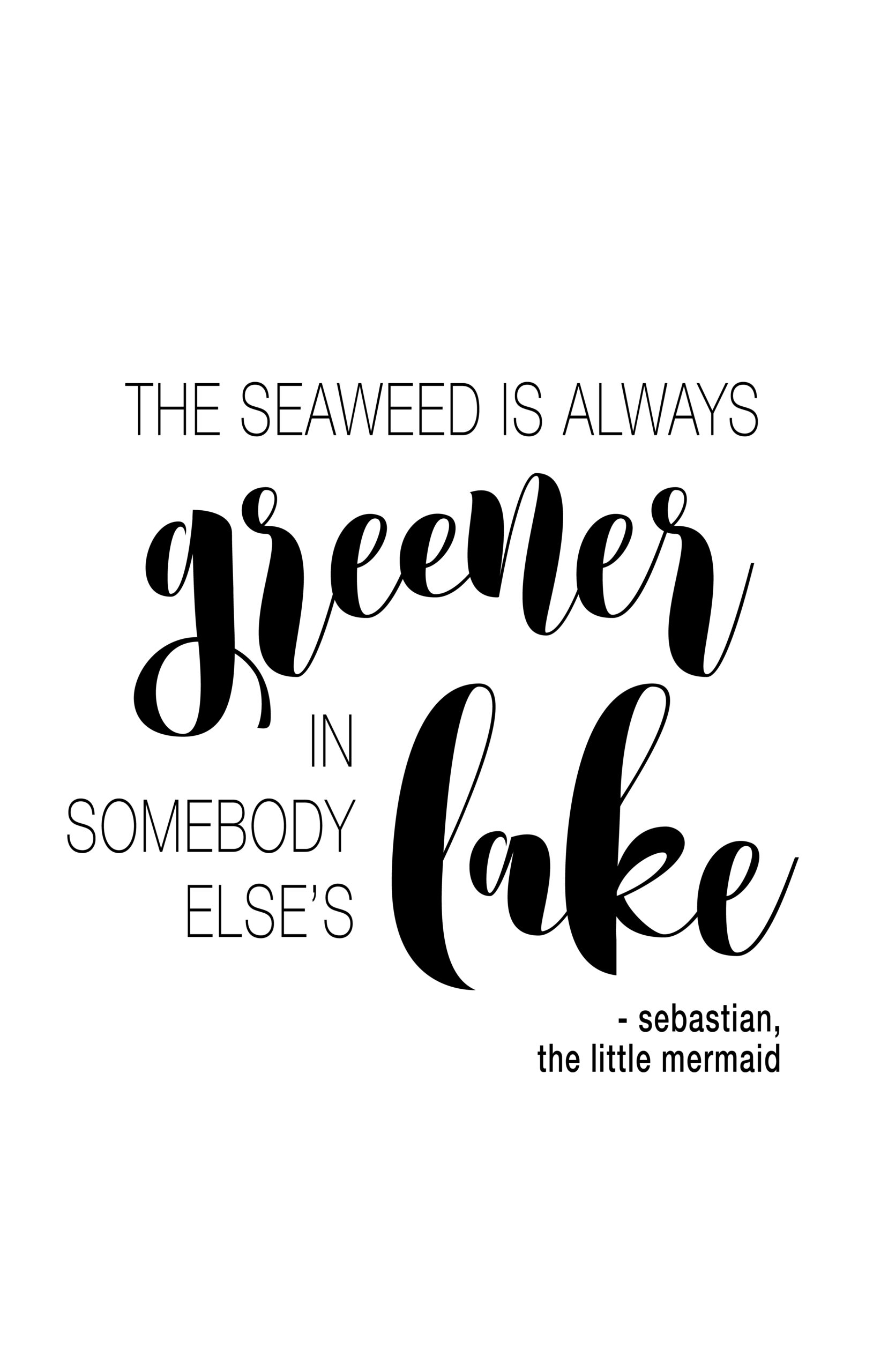 under the sea disney art printable