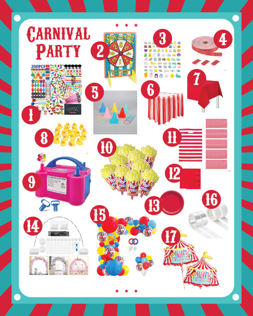 planning a carnival themed birthday party {with links to supplies!} - Love Lake Living